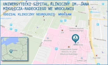 ODDZIAŁ KLINICZNY NEUROLOGII - UNIWERSYTECKI SZPITAL KLINICZNY IM. JANA MIKULICZA-RADECKIEGO WE WROCŁAWIU - UL. BOROWSKA 213,  WROCŁAW