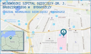 ODDZIAŁ NEUROLOGII DZIECIĘCEJ - WOJEWÓDZKI SZPITAL DZIECIĘCY IM. J. BRUDZIŃSKIEGO W  BYDGOSZCZY - CHODKIEWICZA 44,  BYDGOSZCZ