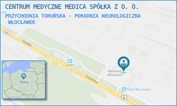 PRZYCHODNIA TORUŃSKA - PORADNIA NEUROLOGICZNA - CENTRUM MEDYCZNE MEDICA SPÓŁKA Z O. O. - TORUŃSKA 222,  WŁOCŁAWEK
