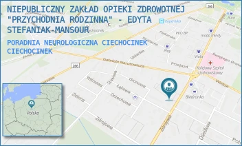 PORADNIA NEUROLOGICZNA CIECHOCINEK - NIEPUBLICZNY ZAKŁAD OPIEKI ZDROWOTNEJ "PRZYCHODNIA RODZINNA" - EDYTA STEFANIAK-MANSOUR - ZDROJOWA 46,  CIECHOCINEK