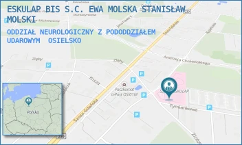 ODDZIAŁ NEUROLOGICZNY Z PODODDZIAŁEM UDAROWYM - ESKULAP BIS S.C. EWA MOLSKA STANISŁAW MOLSKI - KOPERKOWA 2,  OSIELSKO