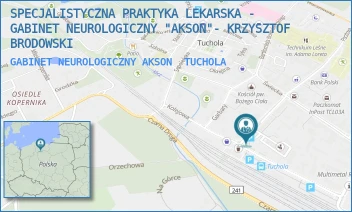 GABINET NEUROLOGICZNY AKSON - SPECJALISTYCZNA PRAKTYKA LEKARSKA - GABINET NEUROLOGICZNY "AKSON"- KRZYSZTOF BRODOWSKI - DWORCOWA 17,  TUCHOLA