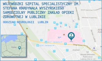 ODDZIAŁ NEUROLOGII - WOJEWÓDZKI SZPITAL SPECJALISTYCZNY IM. STEFANA KARDYNAŁA WYSZYŃSKIEGO SAMODZIELNY PUBLICZNY ZAKŁAD OPIEKI ZDROWOTNEJ W LUBLINIE - ZBIGNIEWA HERBERTA 21,  LUBLIN