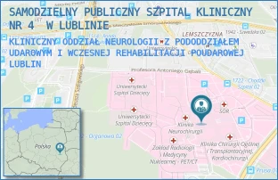 KLINICZNY ODDZIAŁ NEUROLOGII Z PODODDZIAŁEM UDAROWYM I WCZESNEJ REHABILITACJI POUDAROWEJ - UNIWERSYTECKI SZPITAL KLINICZNY NR 4 W LUBLINIE - DR. K. JACZEWSKIEGO 8,  LUBLIN
