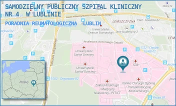 PORADNIA REUMATOLOGICZNA - UNIWERSYTECKI SZPITAL KLINICZNY NR 4 W LUBLINIE - DR. K. JACZEWSKIEGO 8,  LUBLIN