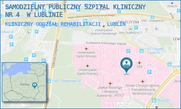 KLINICZNY ODDZIAŁ REHABILITACJI - UNIWERSYTECKI SZPITAL KLINICZNY NR 4 W LUBLINIE - DR. K. JACZEWSKIEGO 8,  LUBLIN