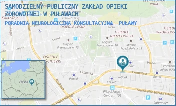 PORADNIA NEUROLOGICZNA KONSULTACYJNA - SAMODZIELNY PUBLICZNY ZAKŁAD OPIEKI ZDROWOTNEJ W PUŁAWACH - CENTRALNA 16,  PUŁAWY