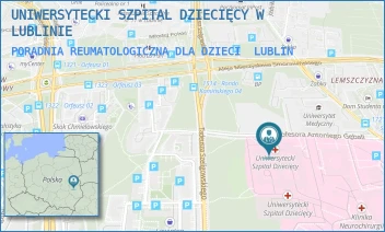 PORADNIA REUMATOLOGICZNA DLA DZIECI - UNIWERSYTECKI SZPITAL DZIECIĘCY W LUBLINIE - PROF. ANTONIEGO GĘBALI 6,  LUBLIN