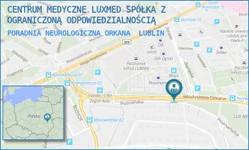 PORADNIA NEUROLOGICZNA ORKANA - CENTRUM MEDYCZNE LUXMED SPÓŁKA Z OGRANICZONĄ ODPOWIEDZIALNOŚCIĄ - WŁADYSŁAWA ORKANA 7,  LUBLIN