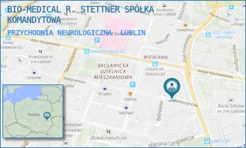 PRZYCHODNIA NEUROLOGICZNA - BIO-MEDICAL R. STETTNER SPÓŁKA KOMANDYTOWA - WETERANÓW 11,  LUBLIN