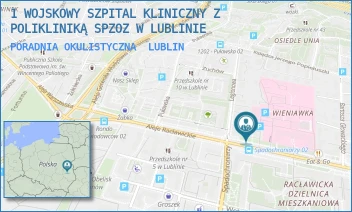 PORADNIA OKULISTYCZNA - 1 WOJSKOWY SZPITAL KLINICZNY Z POLIKLINIKĄ SPZOZ W LUBLINIE - AL. RACŁAWICKIE 23,  LUBLIN