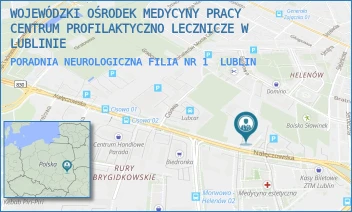 PORADNIA NEUROLOGICZNA FILIA NR 1 - WOJEWÓDZKI OŚRODEK MEDYCYNY PRACY CENTRUM PROFILAKTYCZNO LECZNICZE W LUBLINIE - NAŁĘCZOWSKA 27,  LUBLIN