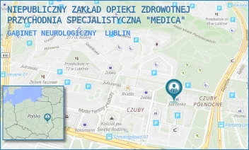 GABINET NEUROLOGICZNY - NIEPUBLICZNY ZAKŁAD OPIEKI ZDROWOTNEJ PRZYCHODNIA SPECJALISTYCZNA "MEDICA" - JUTRZENKI 4,  LUBLIN