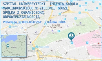 PORADNIA NEUROLOGICZNA - SZPITAL UNIWERSYTECKI  IMIENIA KAROLA MARCINKOWSKIEGO W ZIELONEJ GÓRZE SPÓŁKA Z OGRANICZONĄ ODPOWIEDZIALNOŚCIĄ - UL. ZYTY 26,  ZIELONA GÓRA