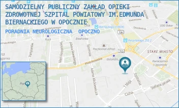 PORADNIA NEUROLOGICZNA - SAMODZIELNY PUBLICZNY ZAKŁAD OPIEKI ZDROWOTNEJ SZPITAL POWIATOWY IM.EDMUNDA BIERNACKIEGO W OPOCZNIE - UL. SZPITALNA 1,  OPOCZNO