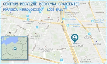 PORADNIA NEUROLOGICZNA - CENTRUM MEDYCZNE MEDYCYNA GRABIENIEC - UL. ZACHODNIA 12A/12C,  ŁÓDŹ-BAŁUTY