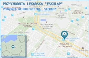 PORADNIA NEUROLOGICZNA - PRZYCHODNIA LEKARSKA "ESKULAP" - KS. JERZEGO POPIEŁUSZKI  2,  SIERADZ