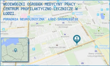 PORADNIA NEUROLOGICZNA - WOJEWÓDZKI OŚRODEK MEDYCYNY PRACY - CENTRUM PROFILAKTYCZNO-LECZNICZE W ŁODZI - UL. TYMIENIECKIEGO 18,  ŁÓDŹ-ŚRÓDMIEŚCIE