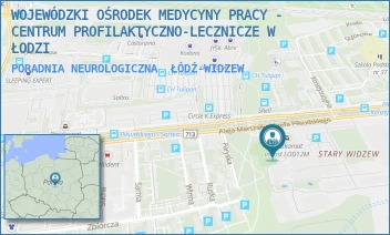 PORADNIA NEUROLOGICZNA - WOJEWÓDZKI OŚRODEK MEDYCYNY PRACY - CENTRUM PROFILAKTYCZNO-LECZNICZE W ŁODZI - AL. MARSZ. JÓZEFA PIŁSUDSKIEGO 133B,  ŁÓDŹ-WIDZEW