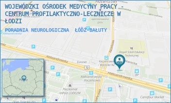 PORADNIA NEUROLOGICZNA - WOJEWÓDZKI OŚRODEK MEDYCYNY PRACY - CENTRUM PROFILAKTYCZNO-LECZNICZE W ŁODZI - UL. ALEKSANDROWSKA 61/63,  ŁÓDŹ-BAŁUTY