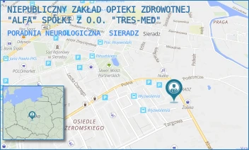 PORADNIA NEUROLOGICZNA - NIEPUBLICZNY ZAKŁAD OPIEKI ZDROWOTNEJ "ALFA" SPÓŁKI Z O.O. "TRES-MED" - UL. KRAKOWSKIE PRZEDMIEŚCIE 10,  SIERADZ