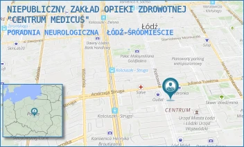 PORADNIA NEUROLOGICZNA - "CENTRUM" BARBARA CIESIELSKA W SPADKU - UL. PIOTRKOWSKA 100,  ŁÓDŹ-ŚRÓDMIEŚCIE