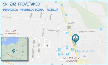 PORADNIA NEUROLOGICZNA - SN ZOZ PROVITAMED - UL. SIERADZKA 56,  WIELUŃ