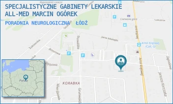 PORADNIA NEUROLOGICZNA - SPECJALISTYCZNE GABINETY LEKARSKIE ALL-MED MARCIN OGÓREK - UL. ARMII KRAJOWEJ 43A,  ŁÓDŹ