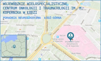 PORADNIA NEUROLOGICZNA - WOJEWÓDZKIE WIELOSPECJALISTYCZNE CENTRUM ONKOLOGII I TRAUMATOLOGII IM. M. KOPERNIKA W ŁODZI - UL. PABIANICKA 62,  ŁÓDŹ-GÓRNA