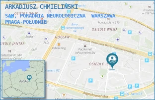 SAM, PORADNIA NEUROLOGICZNA - ARKADIUSZ CHMIELIŃSKI - SAMOLOTOWA 9A,  WARSZAWA PRAGA-POŁUDNIE