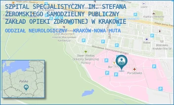 ODDZIAŁ NEUROLOGICZNY - SZPITAL SPECJALISTYCZNY IM. STEFANA ŻEROMSKIEGO SAMODZIELNY PUBLICZNY ZAKŁAD OPIEKI ZDROWOTNEJ W KRAKOWIE - UL. OS. NA SKARPIE 66,  KRAKÓW-NOWA HUTA