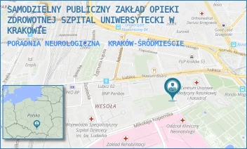 PORADNIA NEUROLOGICZNA - SAMODZIELNY PUBLICZNY ZAKŁAD OPIEKI ZDROWOTNEJ SZPITAL UNIWERSYTECKI W KRAKOWIE - UL. UL. BOTANICZNA 3,  KRAKÓW-ŚRÓDMIEŚCIE