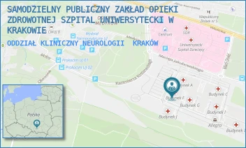 ODDZIAŁ KLINICZNY NEUROLOGII - SAMODZIELNY PUBLICZNY ZAKŁAD OPIEKI ZDROWOTNEJ SZPITAL UNIWERSYTECKI W KRAKOWIE - UL. MACIEJA JAKUBOWSKIEGO 2,  KRAKÓW