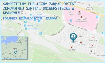 PORADNIA NEUROLOGICZNA - SAMODZIELNY PUBLICZNY ZAKŁAD OPIEKI ZDROWOTNEJ SZPITAL UNIWERSYTECKI W KRAKOWIE - UL. MACIEJA JAKUBOWSKIEGO 2,  KRAKÓW