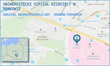 ODDZIAŁ NEUROCHIRURGICZNY - UNIWERSYTECKI SZPITAL DZIECIĘCY W KRAKOWIE - UL. WIELICKA 265,  KRAKÓW-PODGÓRZE