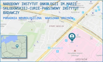 PORADNIA NEUROLOGICZNA - NARODOWY INSTYTUT ONKOLOGII IM.MARII SKŁODOWSKIEJ-CURIE-PAŃSTWOWY INSTYTUT BADAWCZY - ROENTGENA 5,  WARSZAWA URSYNÓW
