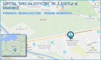 PORADNIA NEUROLOGICZNA - SZPITAL SPECJALISTYCZNY IM.J.DIETLA W KRAKOWIE - UL. AL. F. FOCHA 33,  KRAKÓW-KROWODRZA