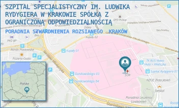 PORADNIA STWARDNIENIA ROZSIANEGO - SZPITAL SPECJALISTYCZNY IM. LUDWIKA RYDYGIERA W KRAKOWIE SPÓŁKA Z OGRANICZONĄ ODPOWIEDZIALNOŚCIĄ - OSIEDLE ZŁOTEJ JESIENI 1,  KRAKÓW