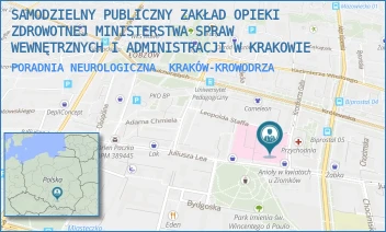 PORADNIA NEUROLOGICZNA - SAMODZIELNY PUBLICZNY ZAKŁAD OPIEKI ZDROWOTNEJ MINISTERSTWA SPRAW WEWNĘTRZNYCH I ADMINISTRACJI W KRAKOWIE - UL. KRONIKARZA GALLA 25,  KRAKÓW-KROWODRZA