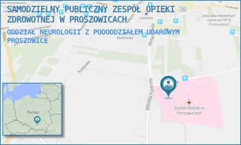 ODDZIAŁ NEUROLOGII Z PODODDZIAŁEM UDAROWYM - SZPITAL IM. OJCA RAFAŁA Z PROSZOWIC SAMODZIELNY PUBLICZNY ZESPÓŁ OPIEKI ZDROWOTNEJ W PROSZOWICACH - UL. MIKOŁAJA KOPERNIKA 13,  PROSZOWICE