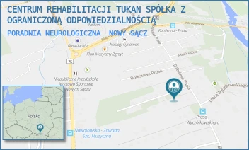 PORADNIA NEUROLOGICZNA - CENTRUM REHABILITACJI TUKAN SPÓŁKA Z OGRANICZONĄ ODPOWIEDZIALNOŚCIĄ - UL. BOLESŁAWA PRUSA 127 G,  NOWY SĄCZ