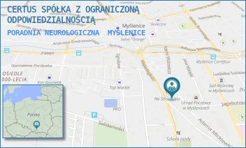 PORADNIA NEUROLOGICZNA - CERTUS SPÓŁKA Z OGRANICZONĄ ODPOWIEDZIALNOŚCIĄ - UL. WŁADYSŁAWA JAGIEŁŁY 1,  MYŚLENICE