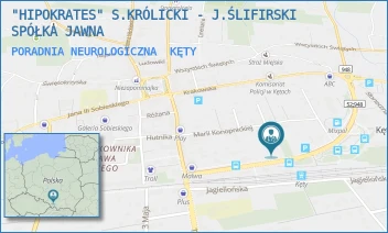 PORADNIA NEUROLOGICZNA - "HIPOKRATES" S.KRÓLICKI - J.ŚLIFIRSKI SPÓŁKA JAWNA - UL. HENRYKA SIENKIEWICZA 13,  KĘTY