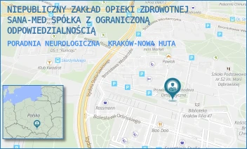 PORADNIA NEUROLOGICZNA - NIEPUBLICZNY ZAKŁAD OPIEKI ZDROWOTNEJ "SANA-MED" SPÓŁKA Z OGRANICZONĄ ODPOWIEDZIALNOŚCIĄ - OS. DYWIZJONU 303 2,  KRAKÓW-NOWA HUTA