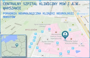 PORADNIA NEUROLOGICZNA KLINIKI NEUROLOGII - CENTRALNY SZPITAL KLINICZNY MSW I A W WARSZAWIE - WOŁOSKA 137,  MOKOTÓW