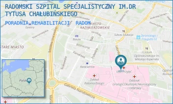 PORADNIA REHABILITACJI - RADOMSKI SZPITAL SPECJALISTYCZNY IM. DR TYTUSA CHAŁUBIŃSKIEGO - TOCHTERMANA 1,  RADOM