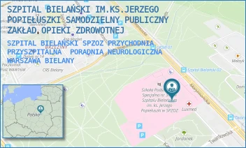 SZPITAL BIELAŃSKI SPZOZ PRZYCHODNIA PRZYSZPITALNA  PORADNIA NEUROLOGICZNA - SZPITAL BIELAŃSKI IM.KS.JERZEGO POPIEŁUSZKI SAMODZIELNY PUBLICZNY ZAKŁAD OPIEKI ZDROWOTNEJ - CEGŁOWSKA 80,  WARSZAWA BIELANY