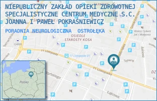 PORADNIA NEUROLOGICZNA - NIEPUBLICZNY ZAKŁAD OPIEKI ZDROWOTNEJ SPECJALISTYCZNE CENTRUM MEDYCZNE S.C. JOANNA I PAWEŁ POKRAŚNIEWICZ - GEN. JÓZEFA HALLERA 39,  OSTROŁĘKA