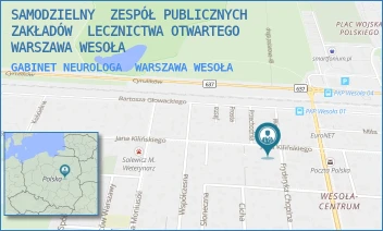GABINET NEUROLOGA - SAMODZIELNY  ZESPÓŁ PUBLICZNYCH  ZAKŁADÓW  LECZNICTWA OTWARTEGO WARSZAWA WESOŁA - JANA KILIŃSKIEGO 48,  WARSZAWA WESOŁA