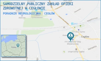 PORADNIA NEUROLOGICZNA - SAMODZIELNY PUBLICZNY ZAKŁAD OPIEKI ZDROWOTNEJ W CEGŁOWIE - PLAC ANNY JAGIELLONKI 20A,  CEGŁÓW
